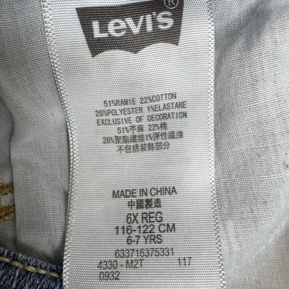 Levi's Girls Embroidered Hearts Shorty Short Size 6x Love Valentines Levis - Picture 5 of 11